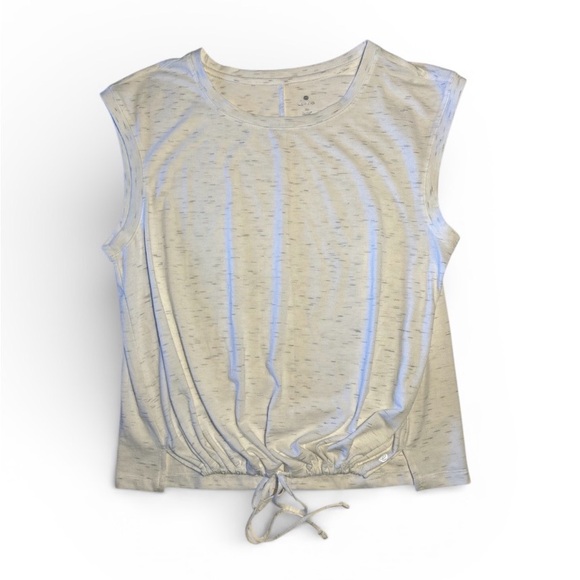 Apana Tops - Apana white and grey sleeveless activewear top size XL